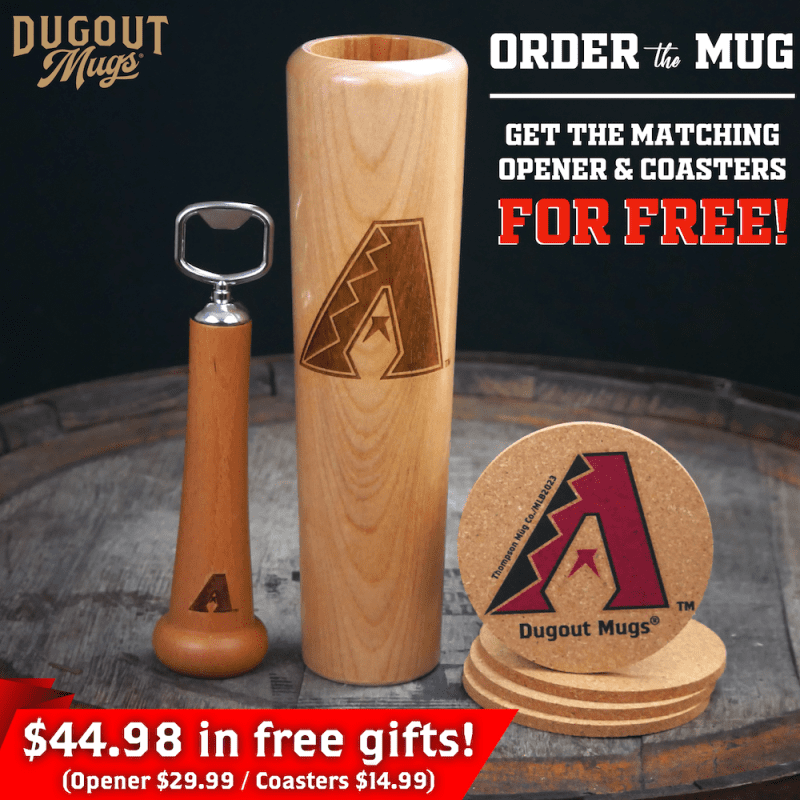 Arizona Diamondbacks Dugout Mugs Bundle Shot Coasters