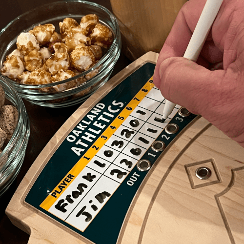 Athletics Baseball Board Game Score