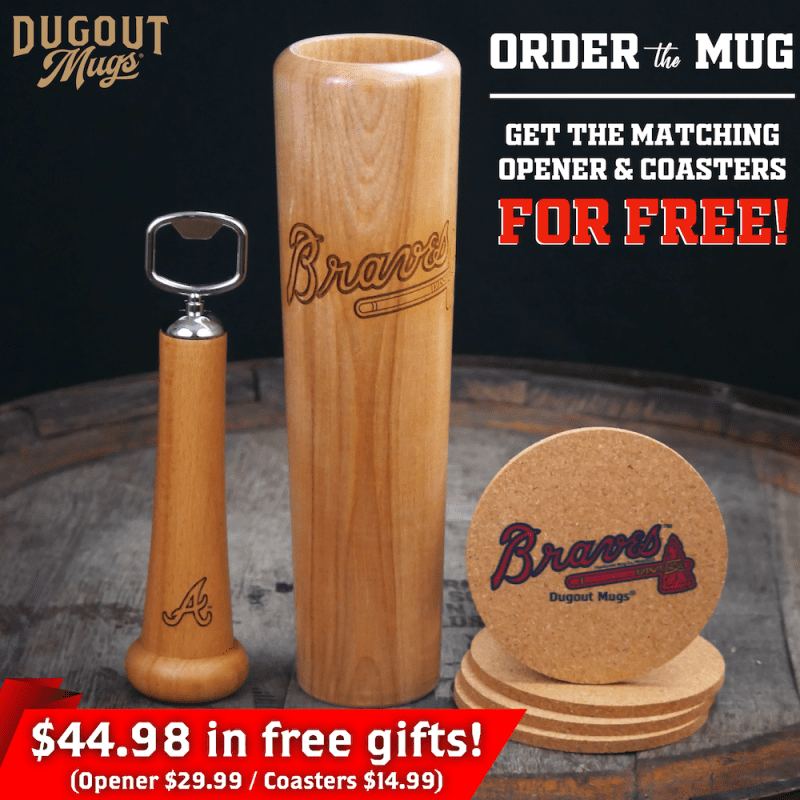 Atlanta Braves Dugout Mugs Bundle Shot Coasters