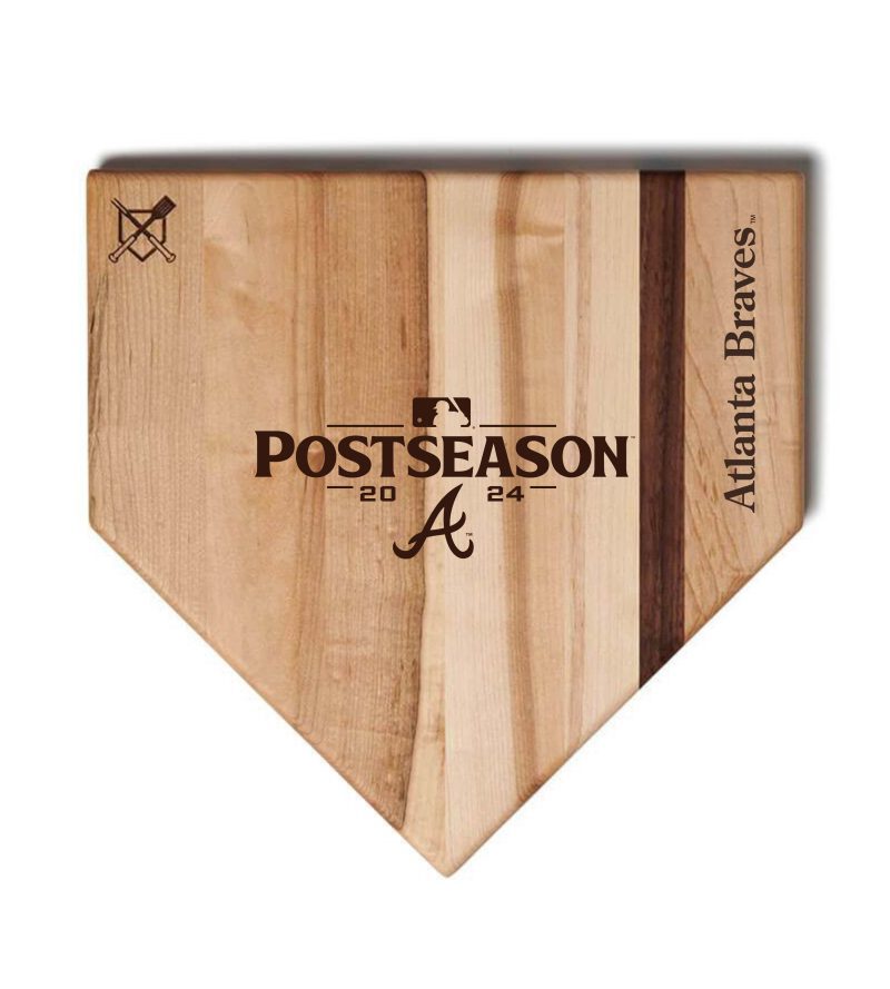 Atlanta Braves Postseason 2024 Baseball Home 17in Plate