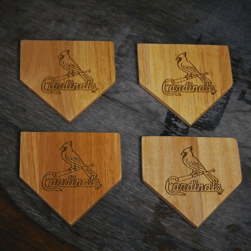 Cardinals Wood Coasters