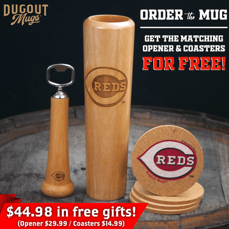 Cincinnati Reds Dugout Mugs Bundle Shot Coasters