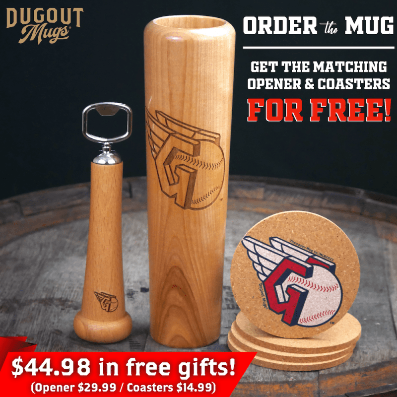 Cleveland Guardians Dugout Mugs Bundle Shot Coasters