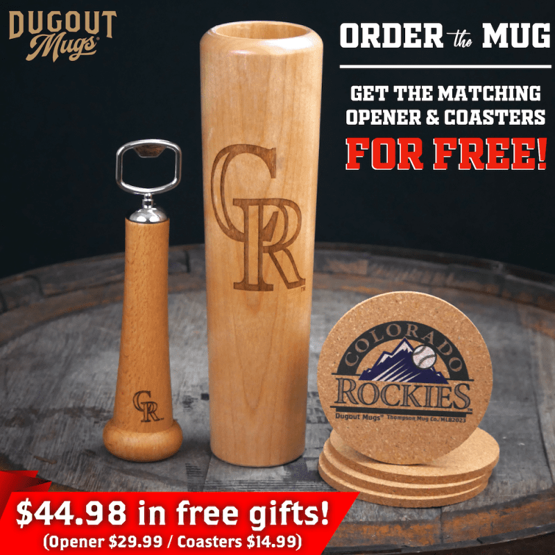 Colorado Rockies Dugout Mugs Bundle Shot Coasters