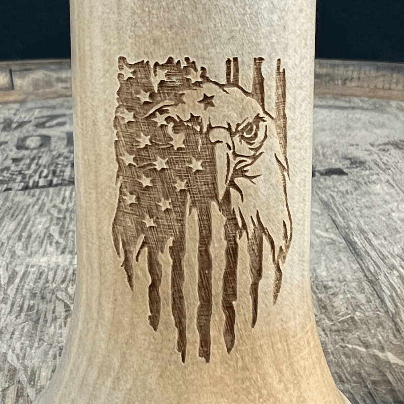 Eagle in flag baseball bat handle shot glass