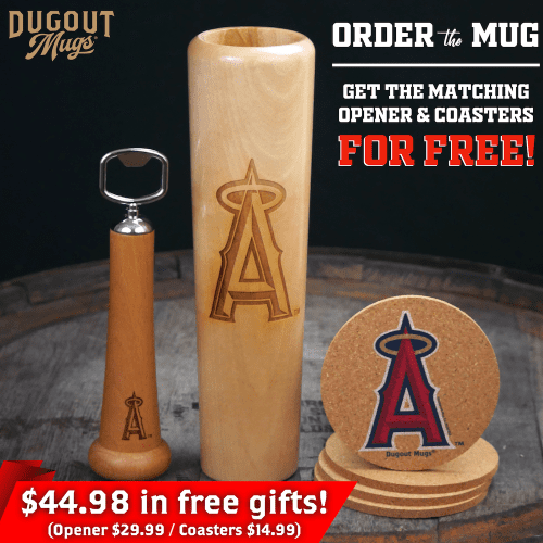 Los Angeles Angel Dugout Mugs Bundle Shot Coasters