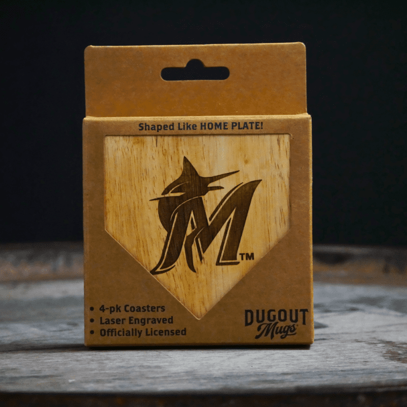 Marlins Wood Coaster Pack