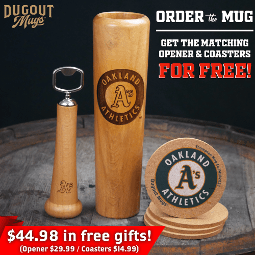 Oakland Athletics Dugout Mugs Bundle Shot Coasters