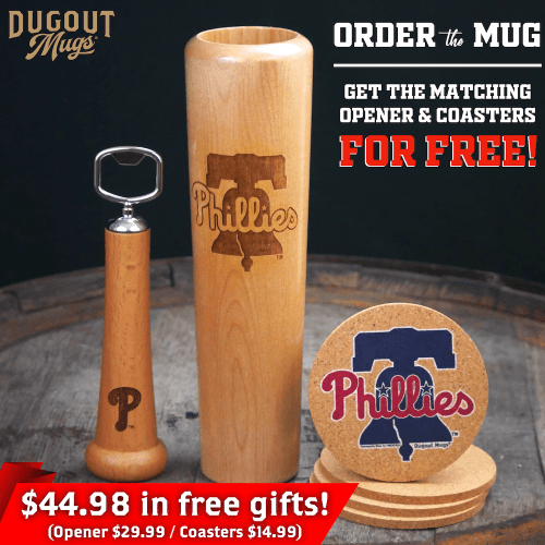 Philadelphia Phillies Dugout Mugs Bundle Shot Coasters