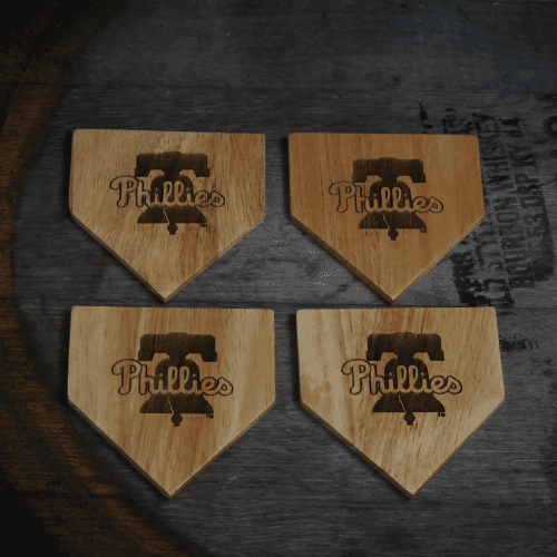 Phillies Wood Coasters