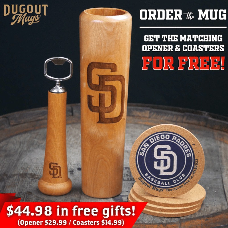 San Diego Padres Dugout Mugs Bundle Shot Coasters