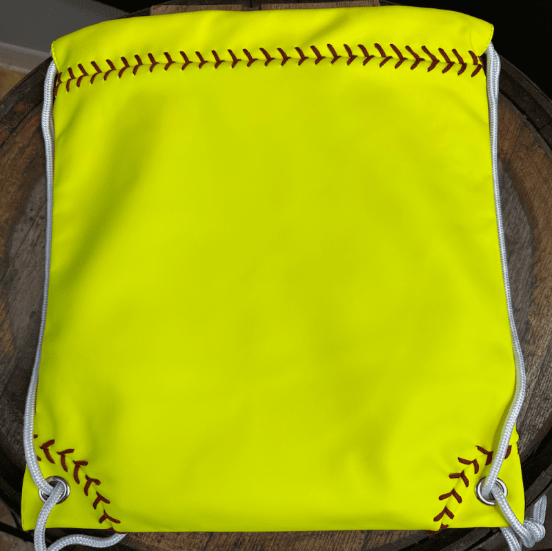 Softball Drawstring Tote Bag