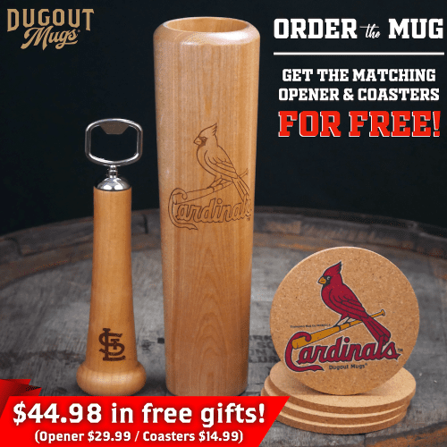 St Louis Cardinal Dugout Mugs Bundle Shot Coasters