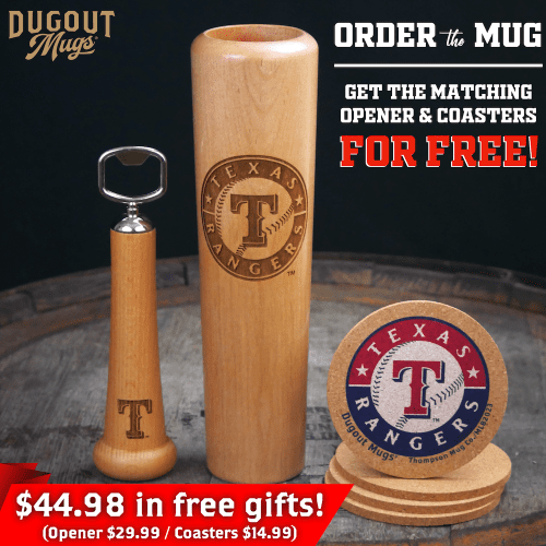 Texas Rangers Dugout Mugs Bundle Shot Coasters