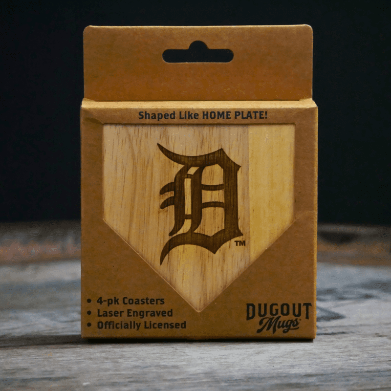 Tigers Wood Coaster Pack