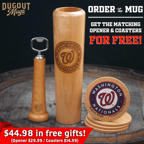 Washington Nationals Dugout Mugs Bundle Shot Coasters