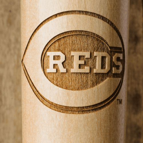 baseball bat mug cincinnati reds close up