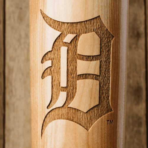 baseball bat mug detroit tigers D cloase up