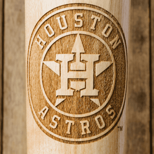 baseball bat mug houston astros close up