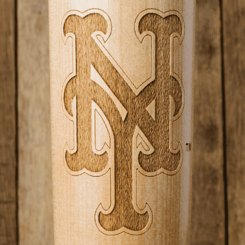 baseball bat mug new york mets NY close up