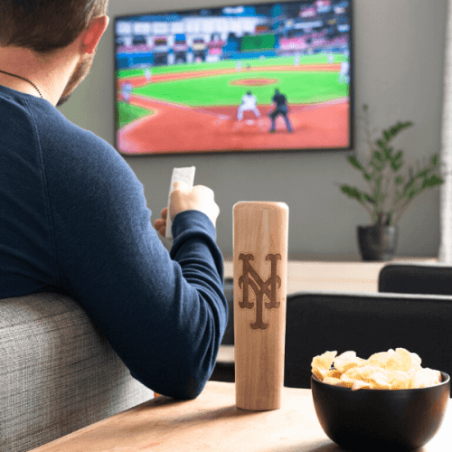 baseball bat mug new york mets NY living room