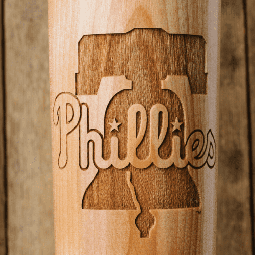 baseball bat mug philadelphia phillies bell close up