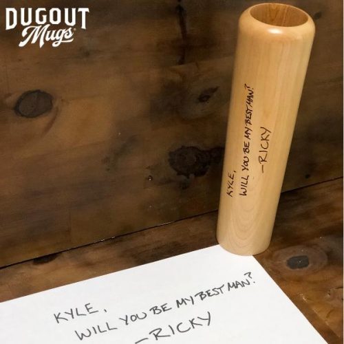 write a message baseball bat mug